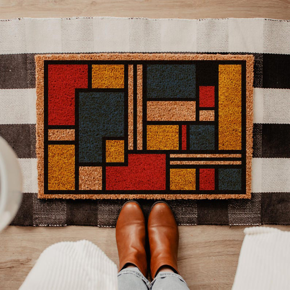 Century Textile & Sewing Supply By Owner - Mid Century Modern Doormat Bauhaus Front