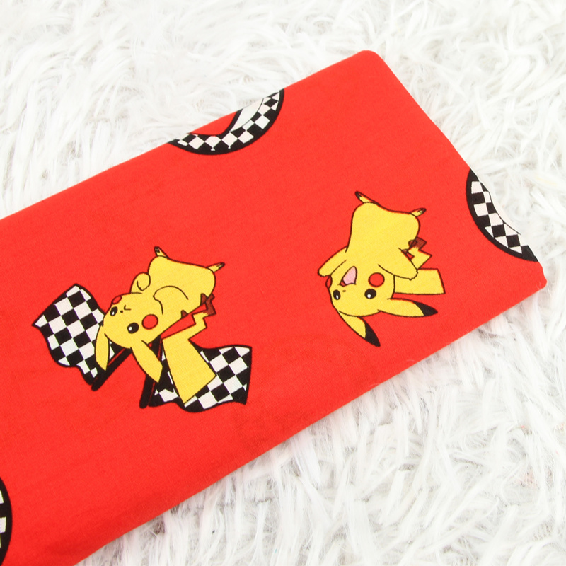 Sewing And Textile - 140cm Width Pokemon Pocket Monster Red
