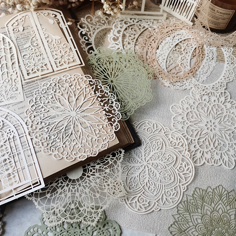 10 pcs Vintage Lace Hollow Mat – обзор и цена Pattern Tissue Paper
