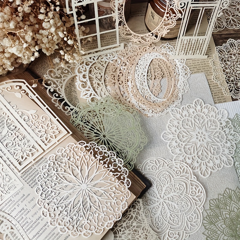 10 pcs Vintage Lace Hollow Mat – обзор и цена Pattern Tissue Paper