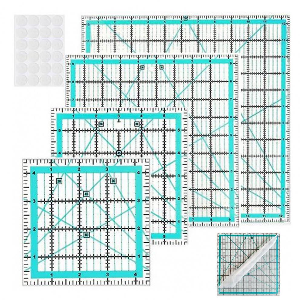 4Pcs Acrylic Quilting Ruler wi – обзор и цена Quilting Ruler Square
