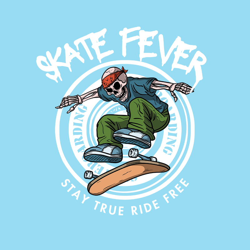 Cool skeleton playing skateboa – обзор и цена Iron On Patch