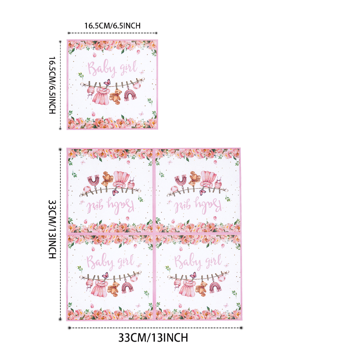 Pink Floral Baby Girl Disposab – обзор и цена Pattern Tissue Paper