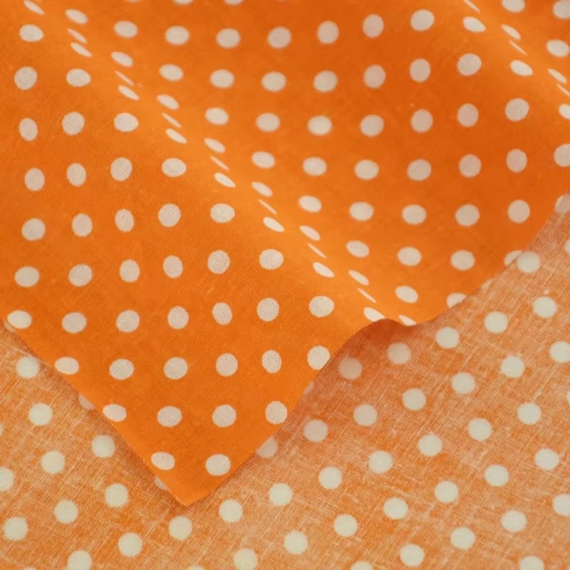 50X150CM White Orange Polka Do – обзор и цена Sewing Textiles