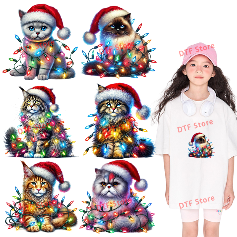 Christmas Camouflage Lamp Cat  – обзор и цена Iron On Patch