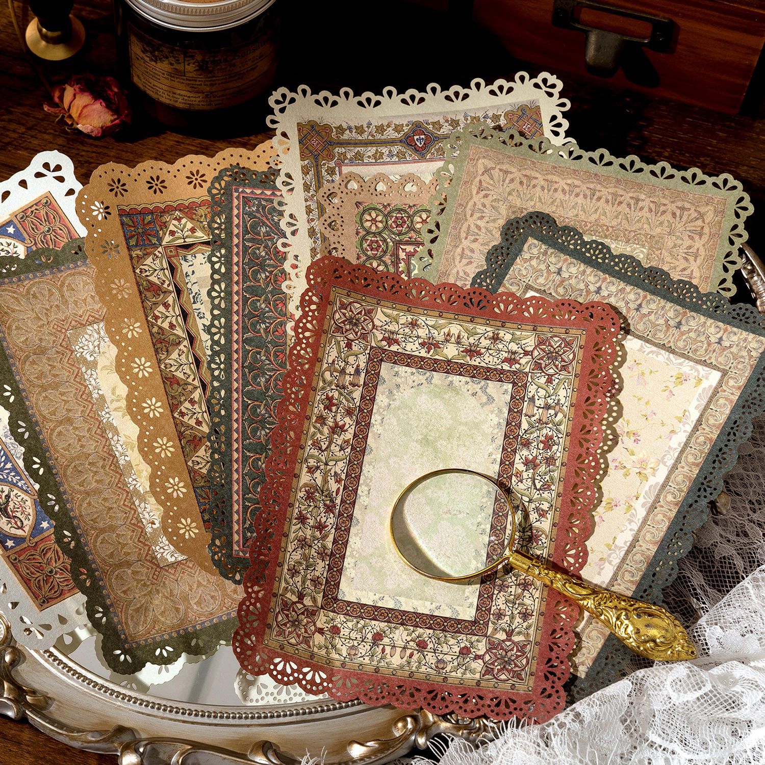 10 pcs Large size Lace lace Re – обзор и цена Pattern Tissue Paper