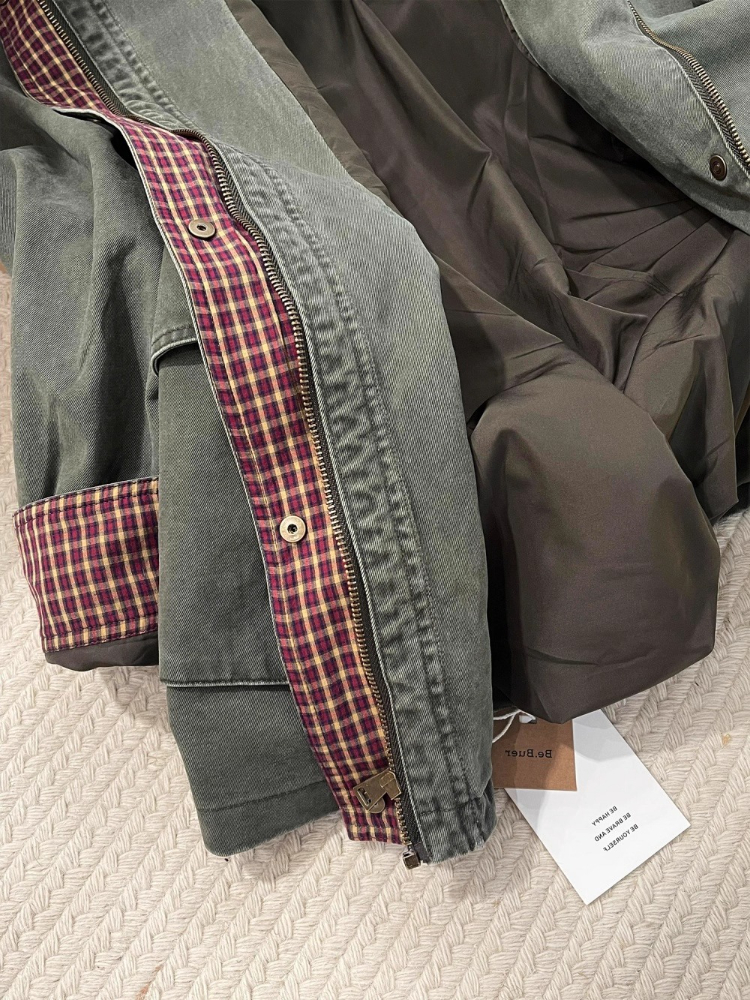 Vintage Army Green Denim Jacke – обзор и цена Sewing Jackets