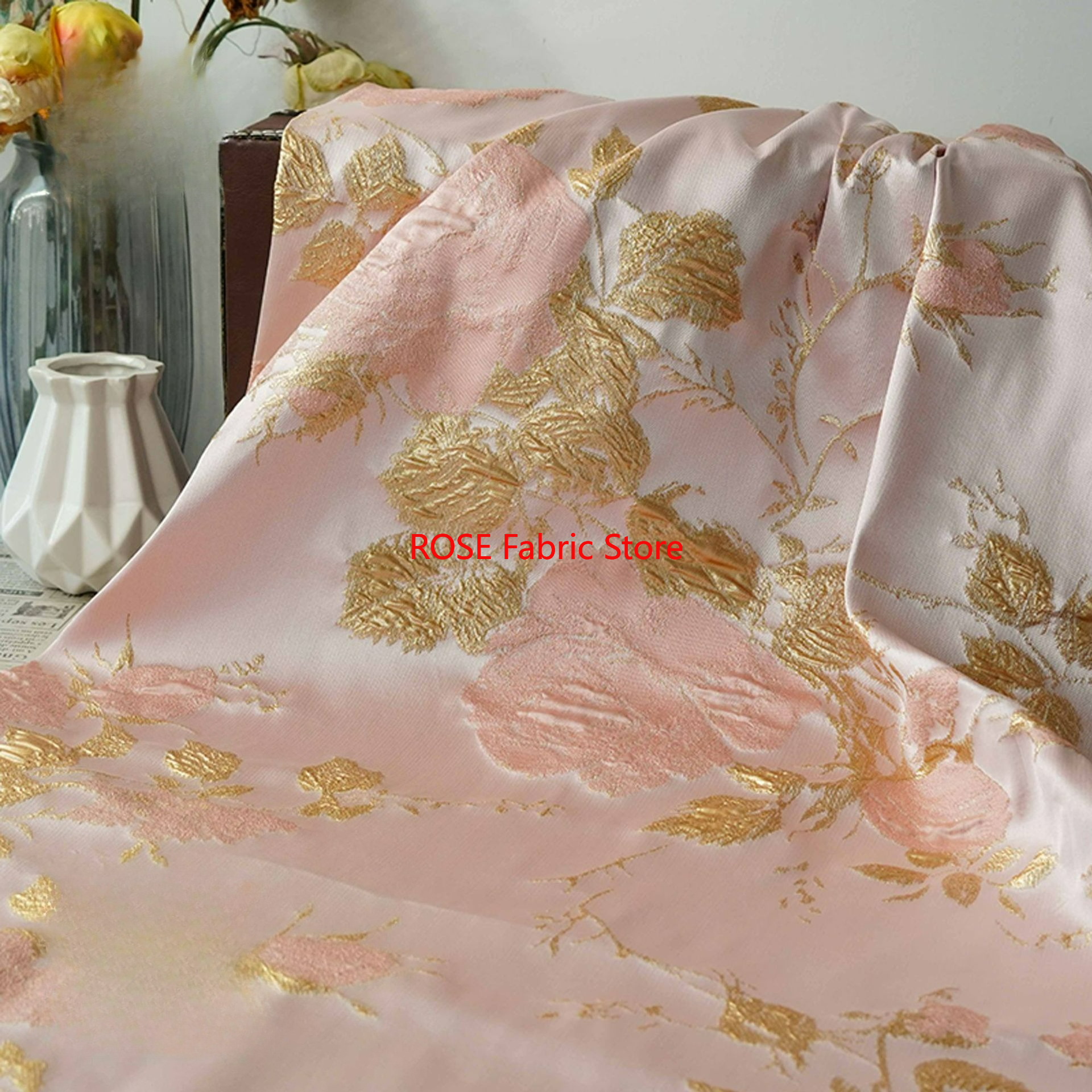1 meter 3D Relief Gold Silk Fl – обзор и цена Sewing Jackets