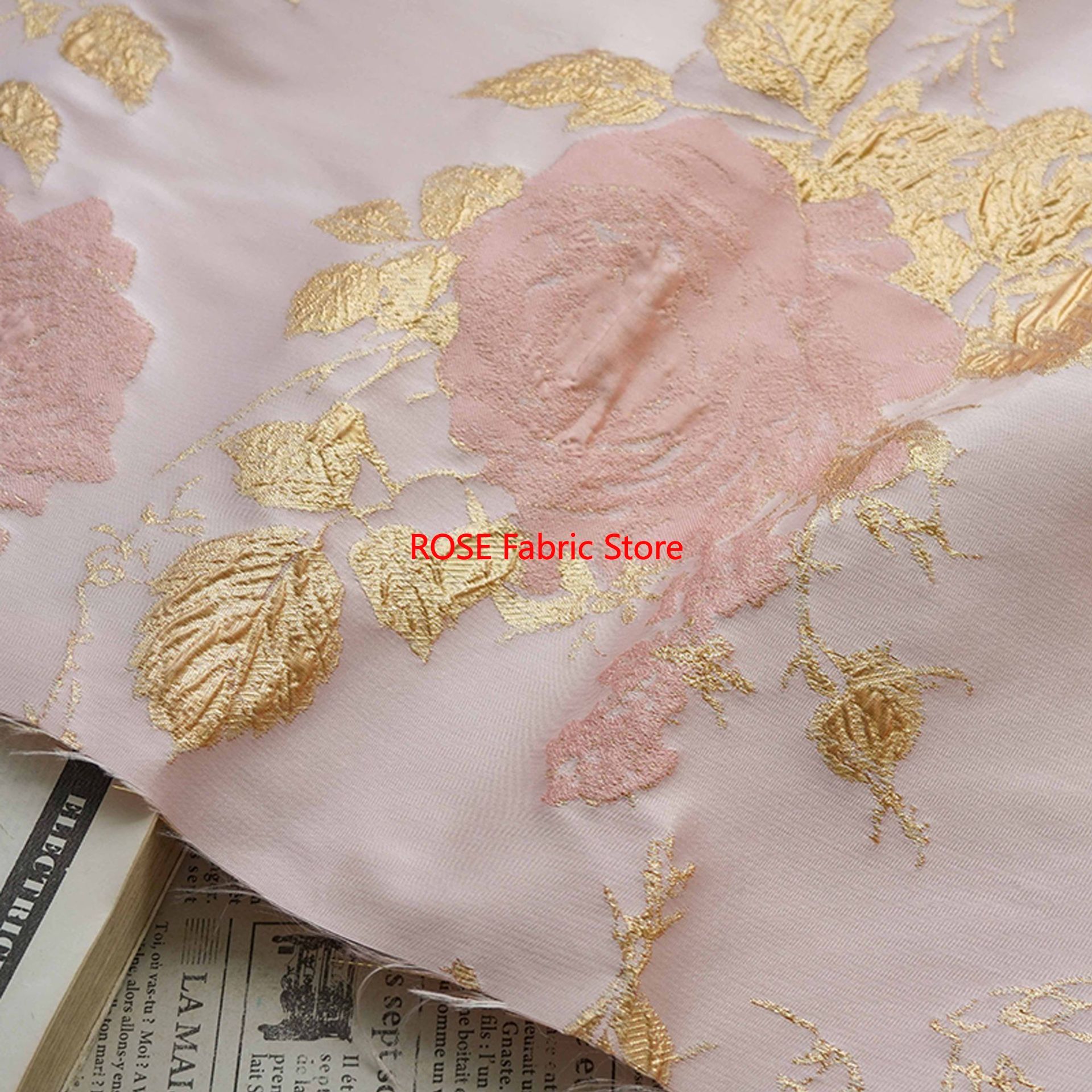 1 meter 3D Relief Gold Silk Fl – обзор и цена Sewing Jackets