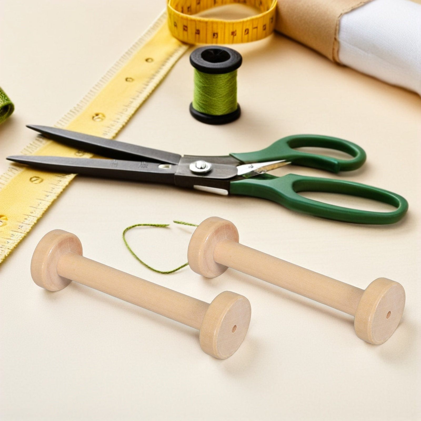 5Pcs Wooden Spools Natural Vin – обзор и цена Sewing Textiles