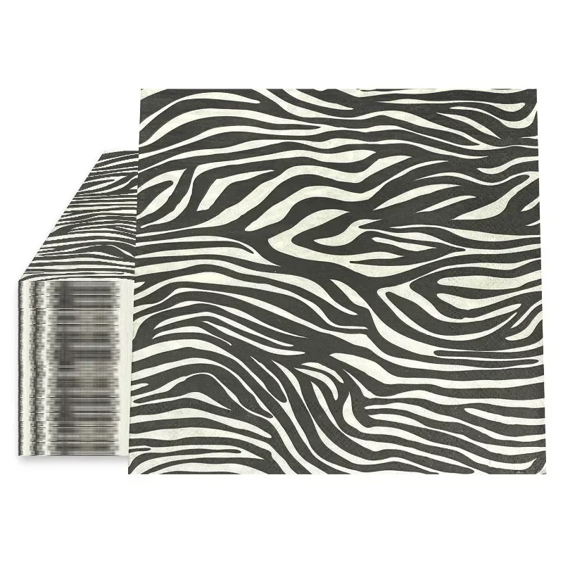 20pcs 33cm 2-Ply New Black and – обзор и цена Pattern Tissue Paper
