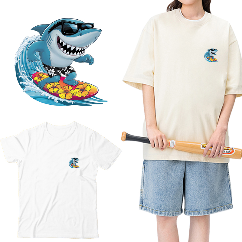 Interesting Sharks Surfing Iro – обзор и цена Iron On Patch