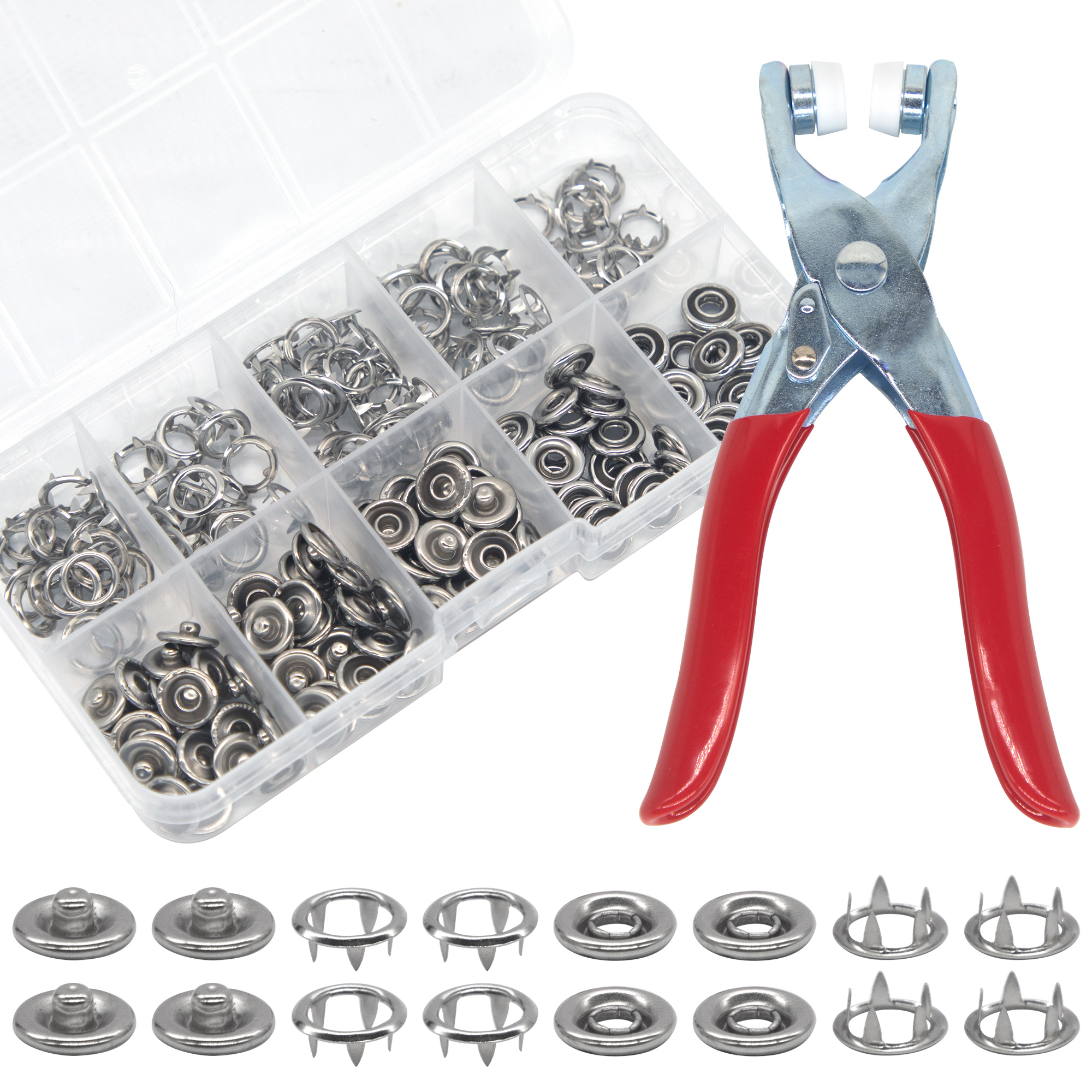 50 Sets Snap Fasteners Kit Too – обзор и цена Snap Button Plier