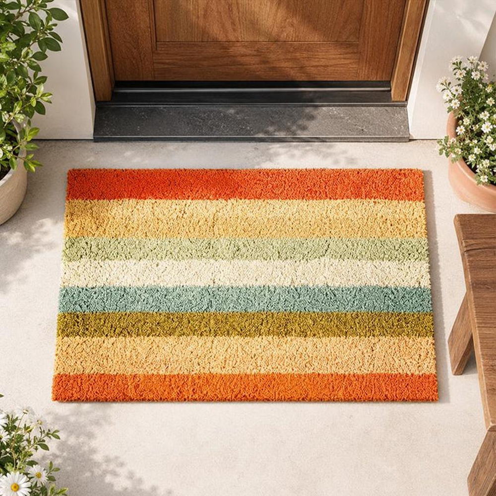 Retro Colorful Stripe Doormat  – обзор и цена Century Textile & Sewing Supply By Owner