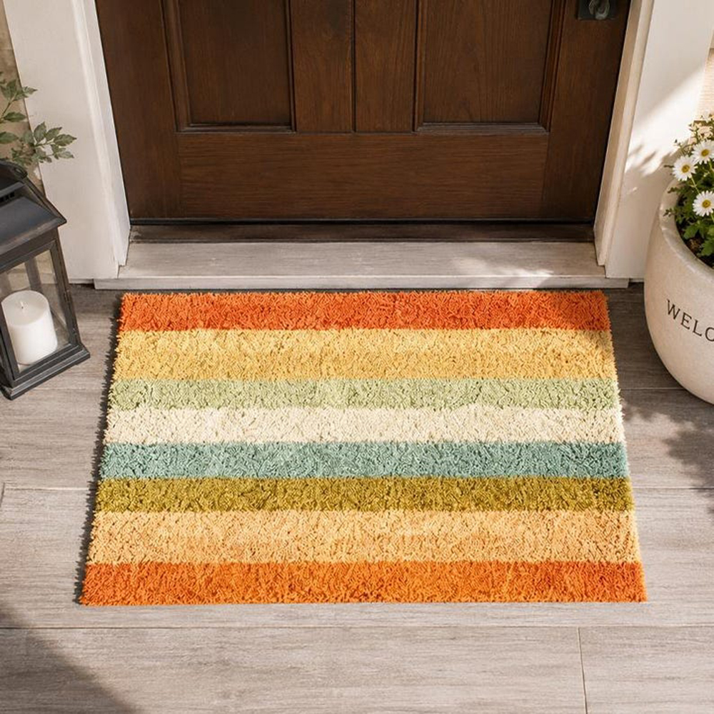 Retro Colorful Stripe Doormat  – обзор и цена Century Textile & Sewing Supply By Owner