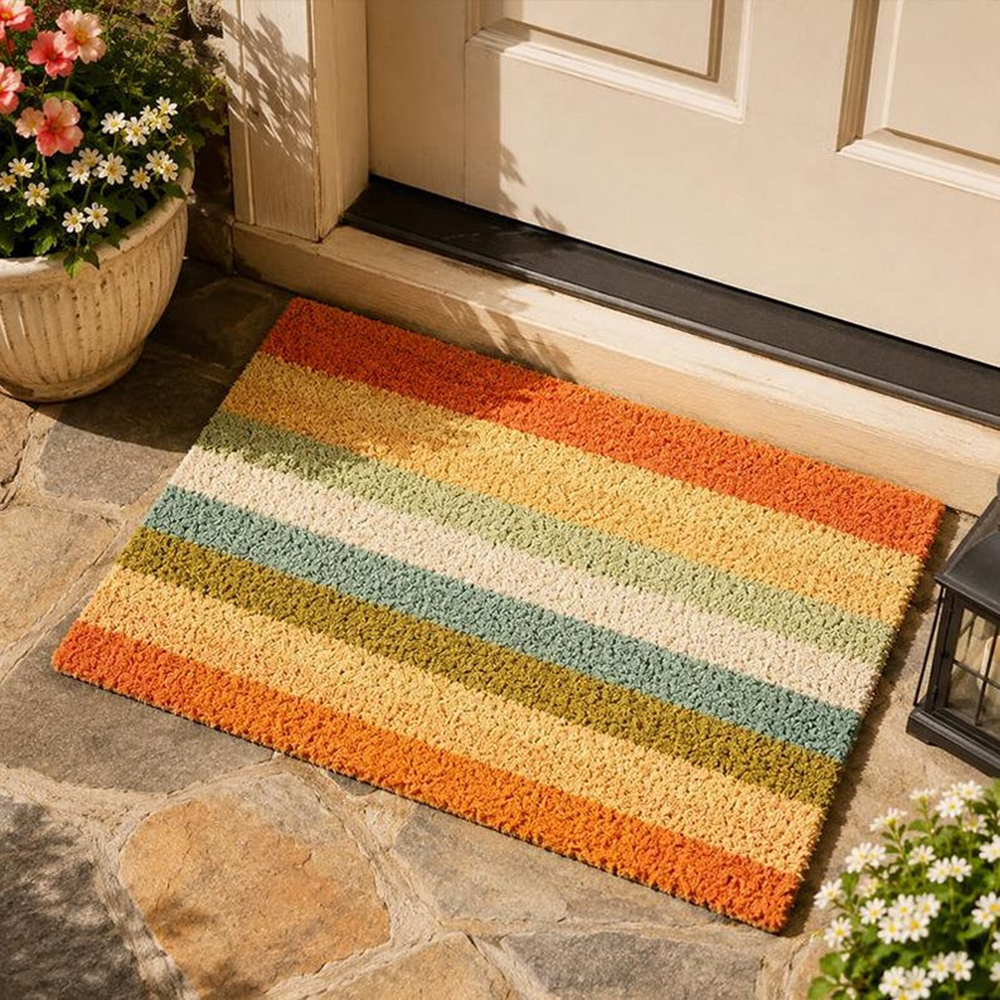 Retro Colorful Stripe Doormat  – обзор и цена Century Textile & Sewing Supply By Owner