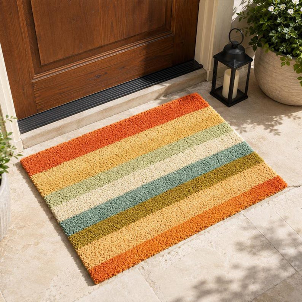Retro Colorful Stripe Doormat  – обзор и цена Century Textile & Sewing Supply By Owner
