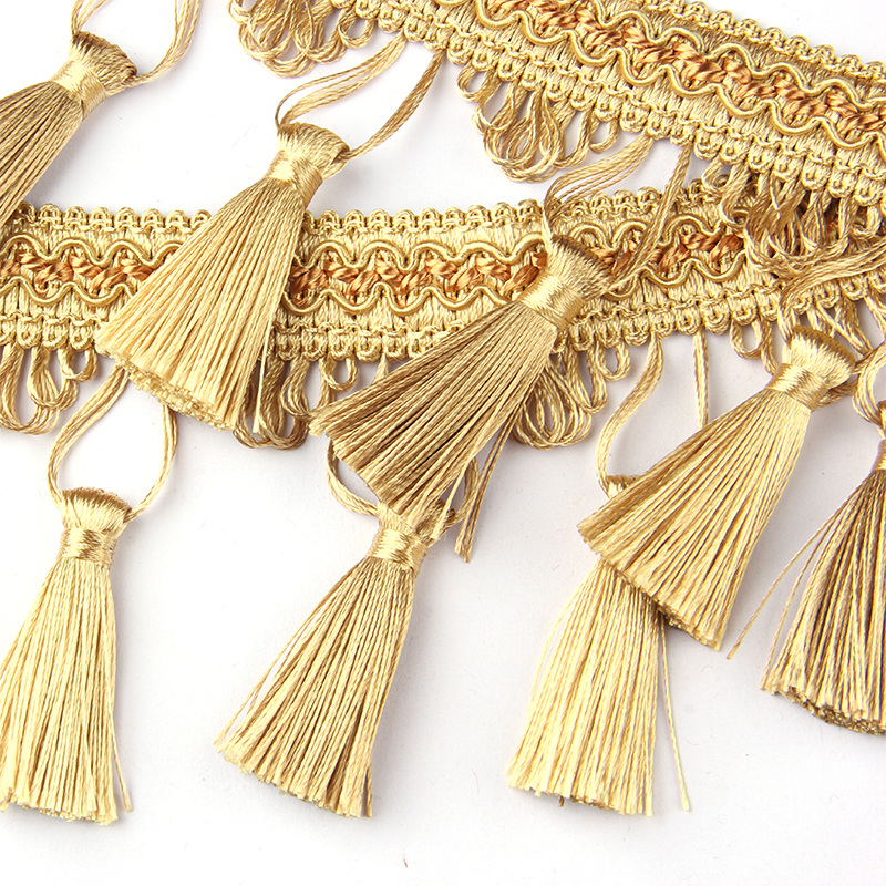 Long Gold Sewing Tassel Fringe – обзор и цена Sewing Thread In Textile