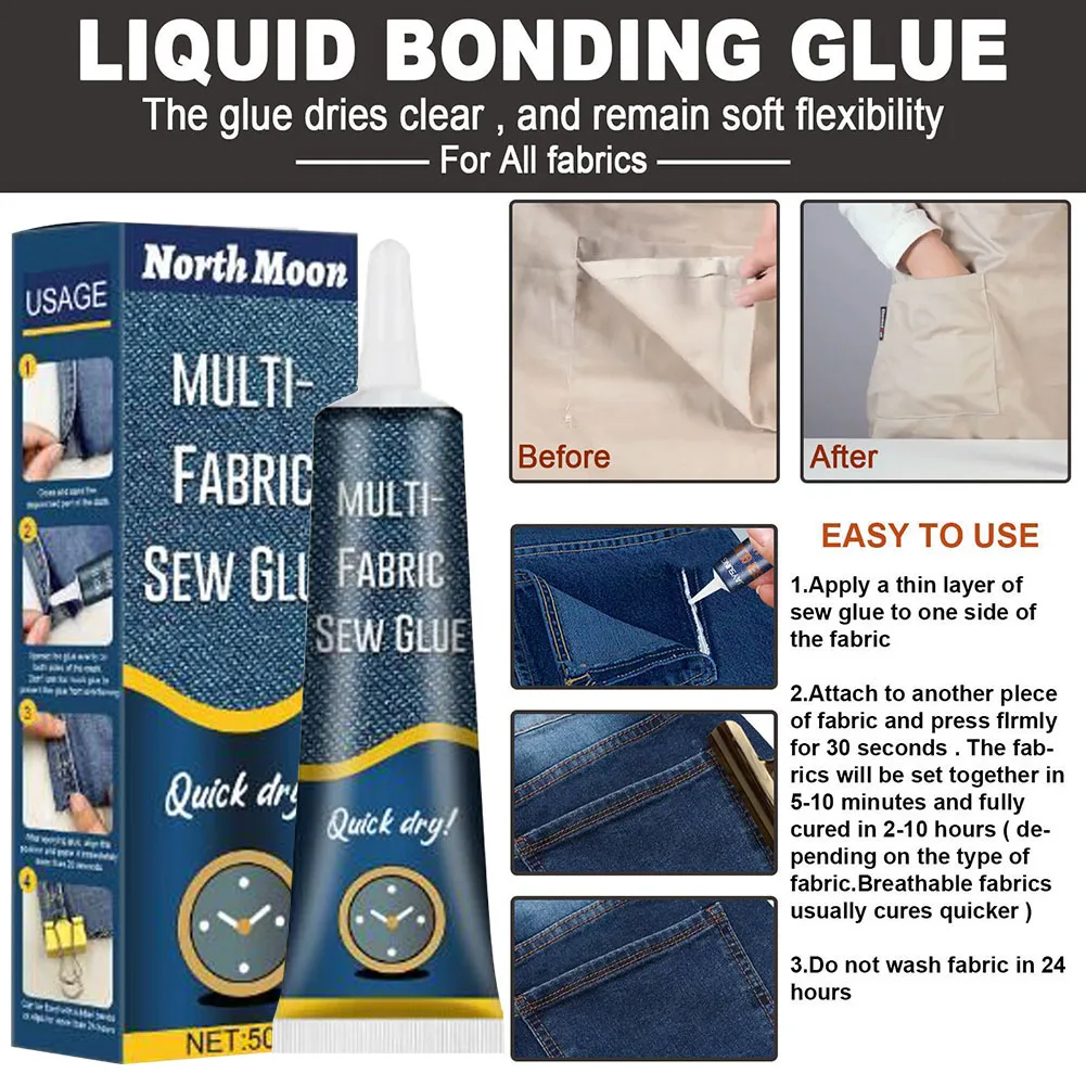 50ml Fabric Glue Quick Dry Fab – обзор и цена Sewing Technology