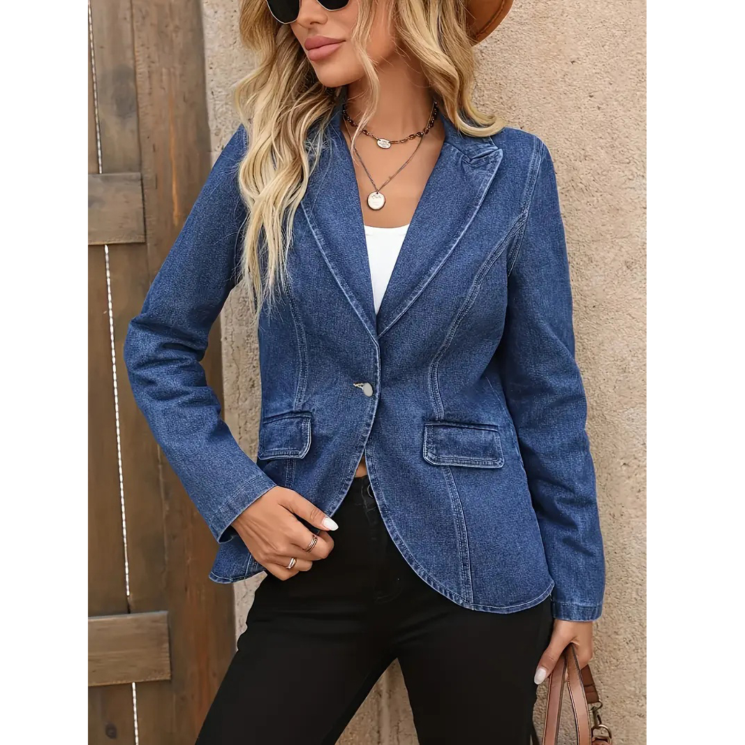 Women's Denim Blazer Jacket Pl – обзор и цена Sewing Jackets
