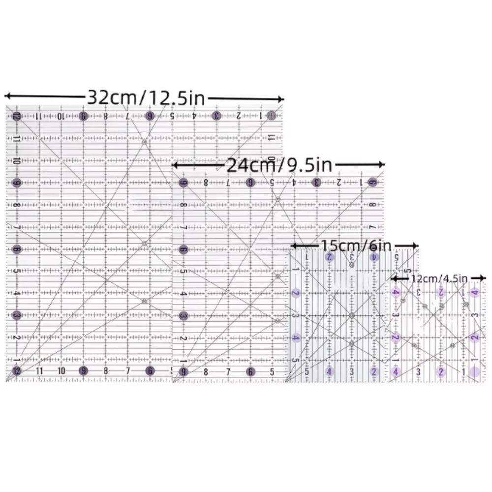 4pcs Square Acrylic Quilting R – обзор и цена Quilting Ruler Square