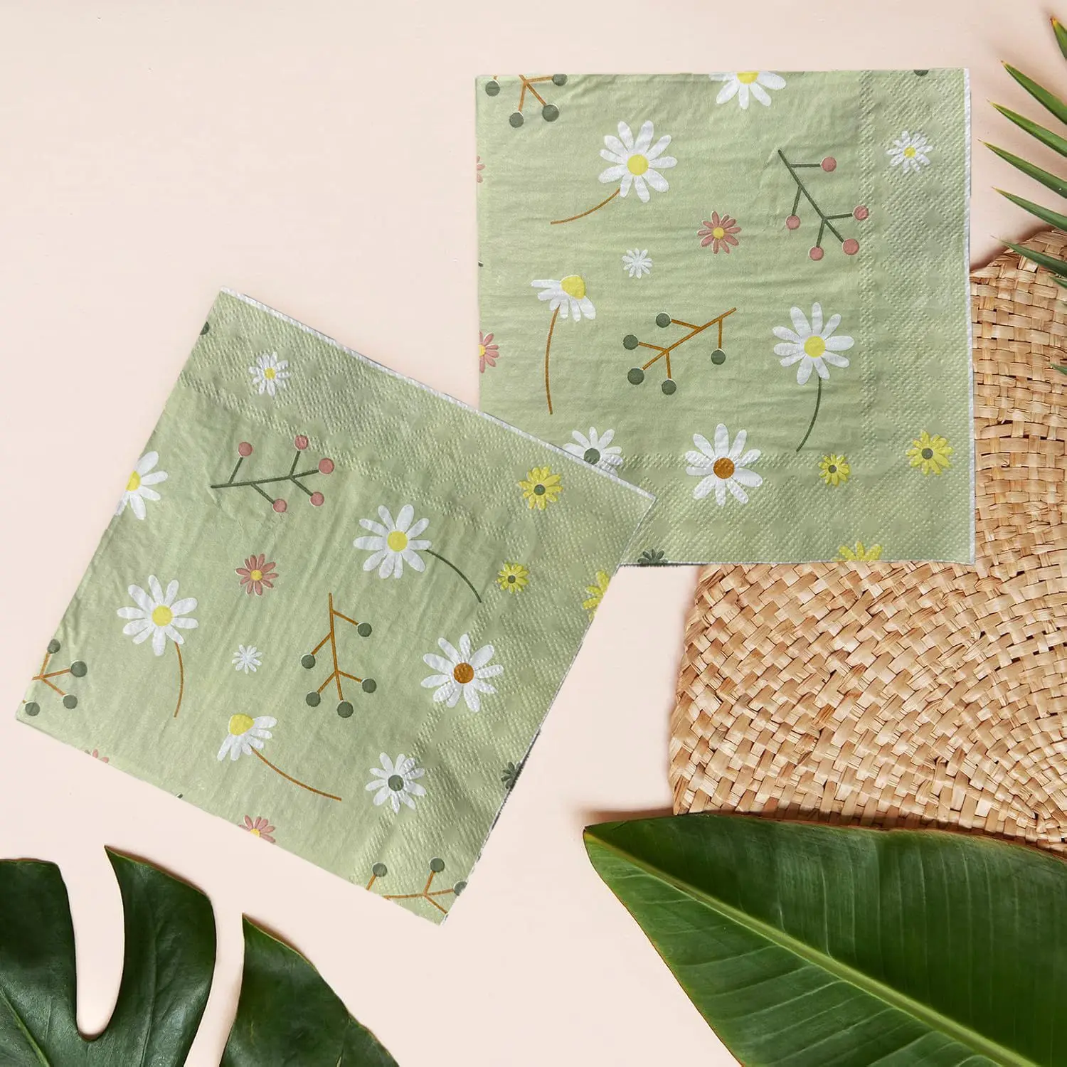 Chamomile Printed Napkin Green – обзор и цена Pattern Tissue Paper