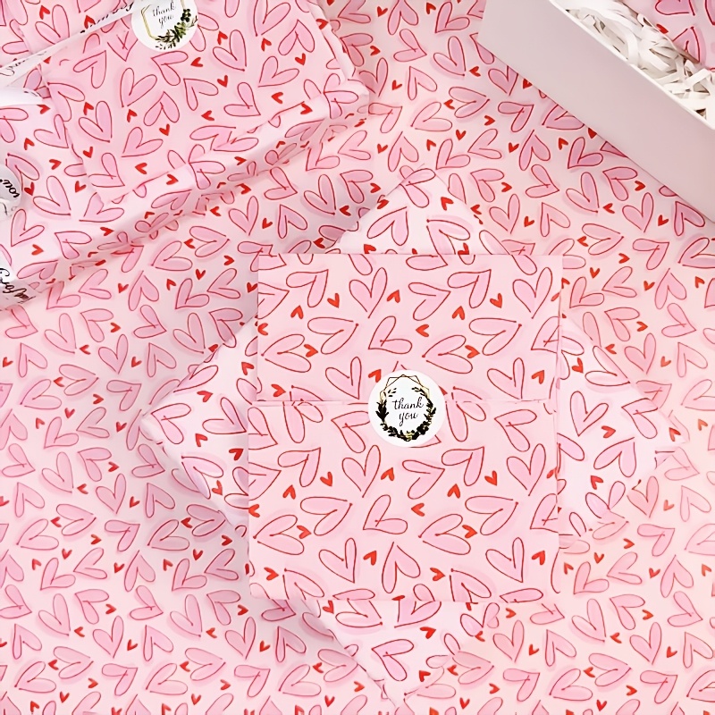 50 Sheets Bright Pink Heart Ti – обзор и цена Pattern Tissue Paper