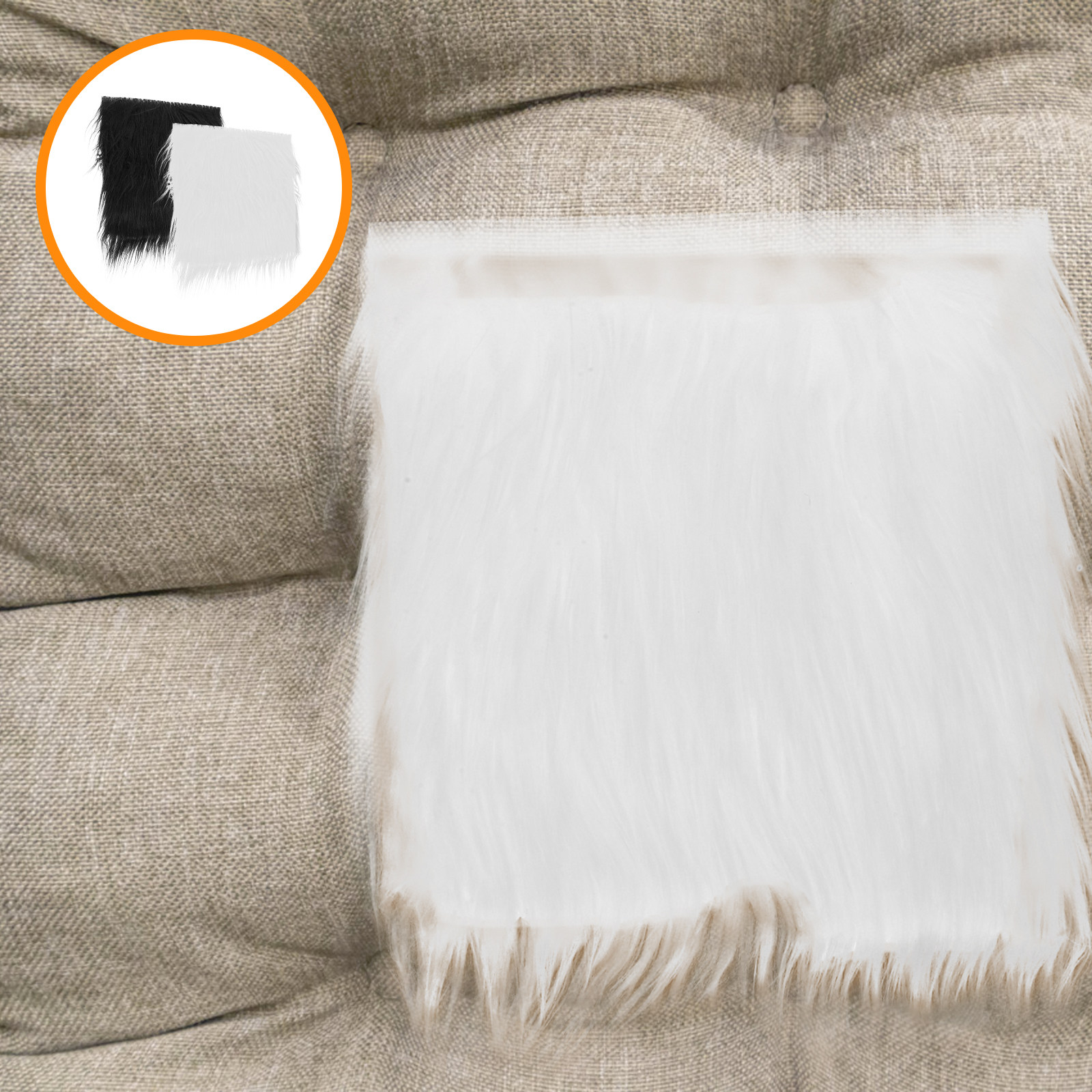 2Pcs Square Long Hair Faux Fab – обзор и цена Sewing Textiles