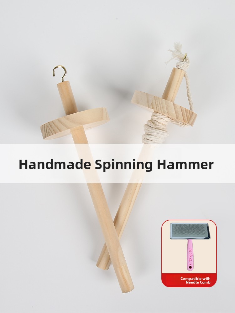 Wooden Spinning Mallet DIY Yar – обзор и цена Sewing Textiles