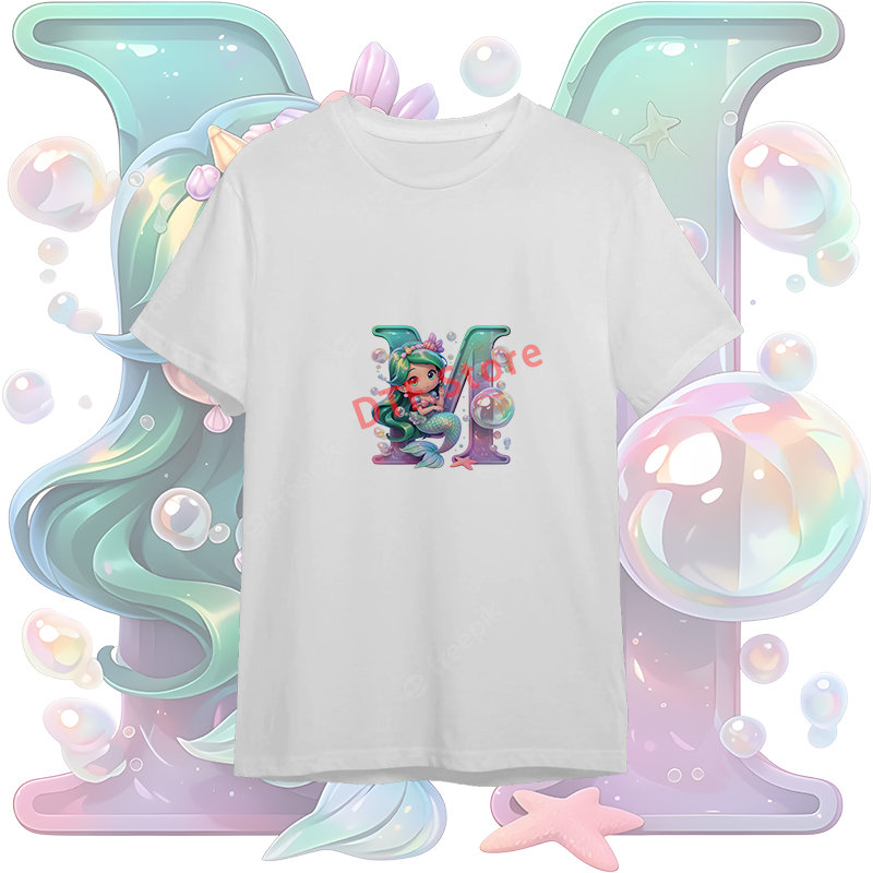 Cartoon Mermaid A-Z English Al – обзор и цена Iron On Patch