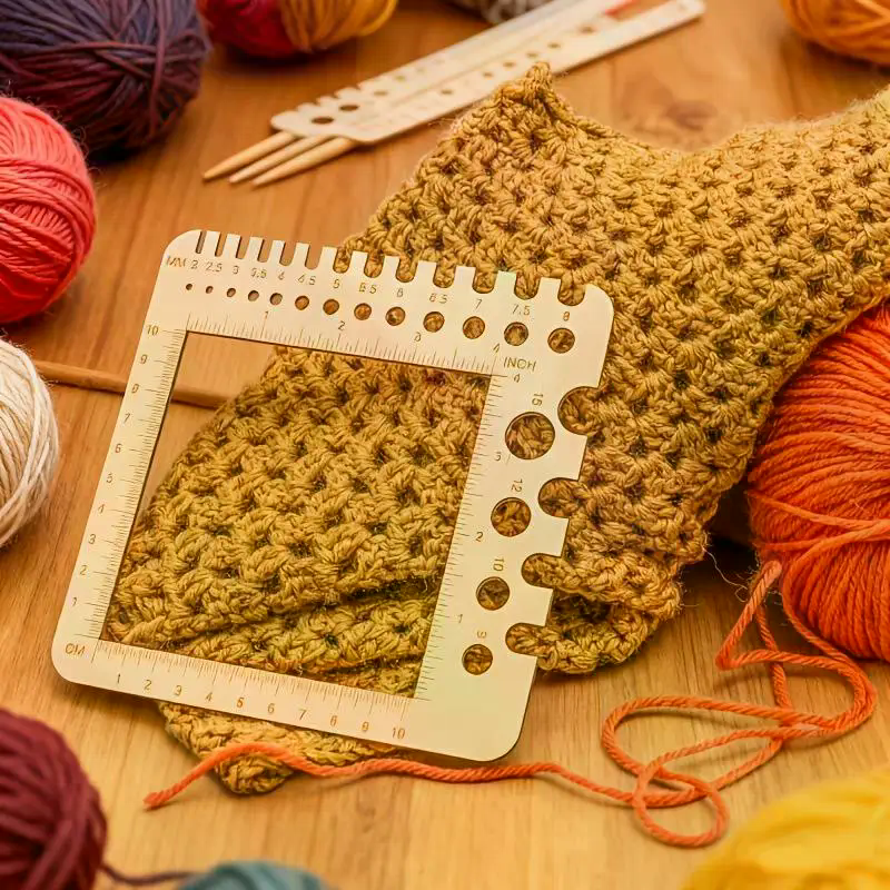 Wood Knitting Needle Gauge Squ – обзор и цена Sewing Gauge Ruler