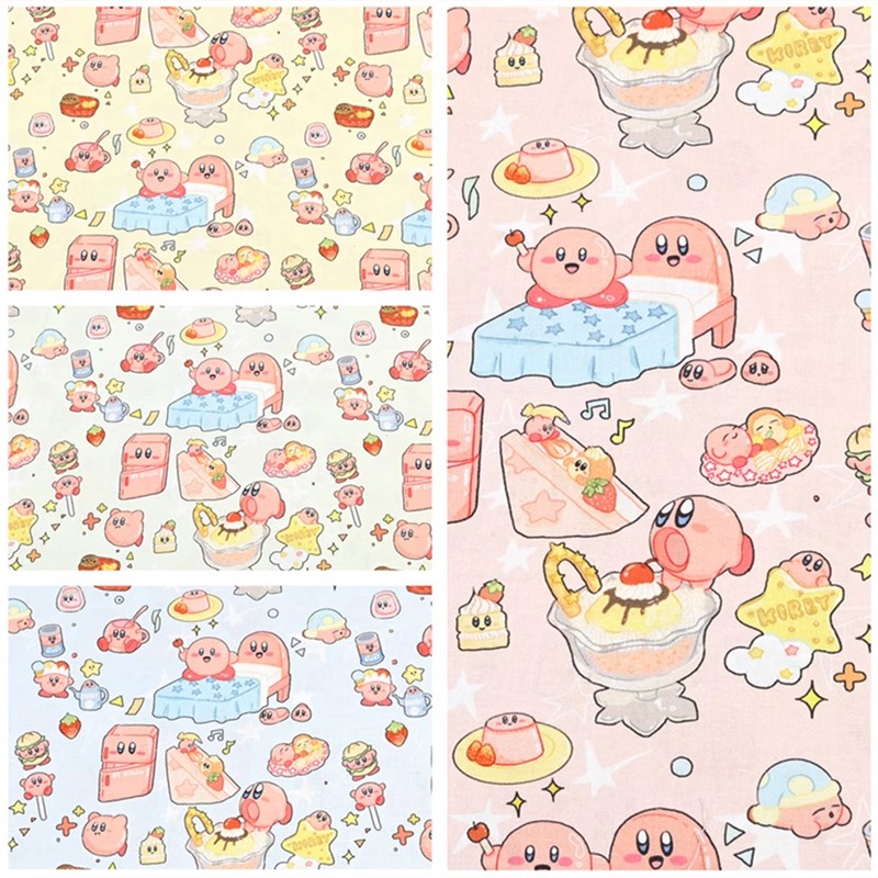 Cartoon Kirby 100 Cotton Fabri – обзор и цена Sewing Textiles