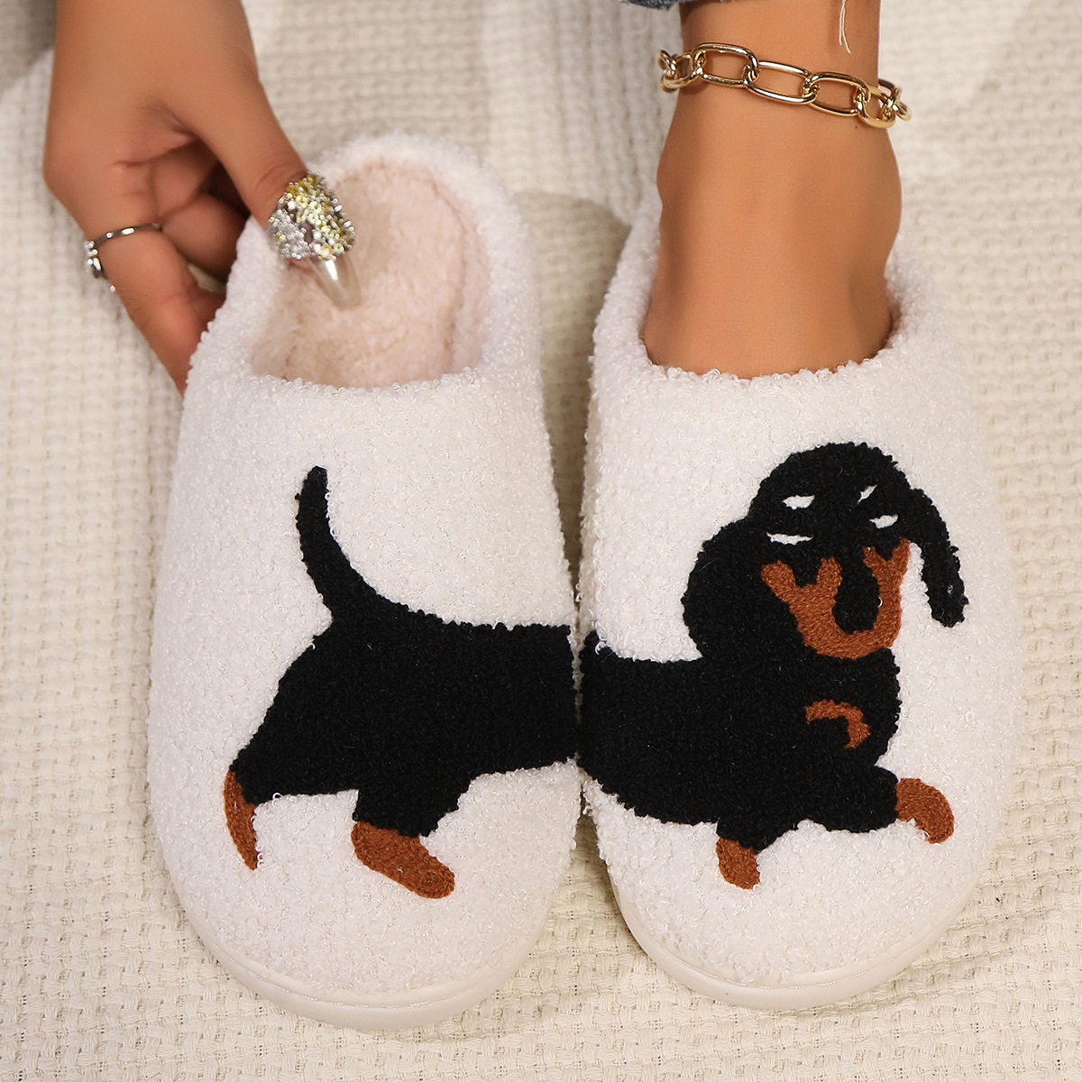 Winter Plush Cute Dachshund Em – обзор и цена Sewing Cloth