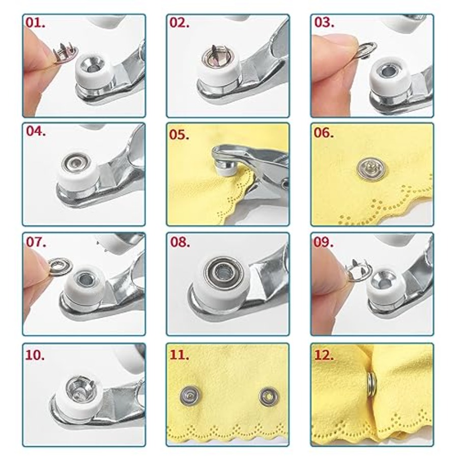 100 Sets Metal Snaps Buttons w – обзор и цена Snap Button Plier