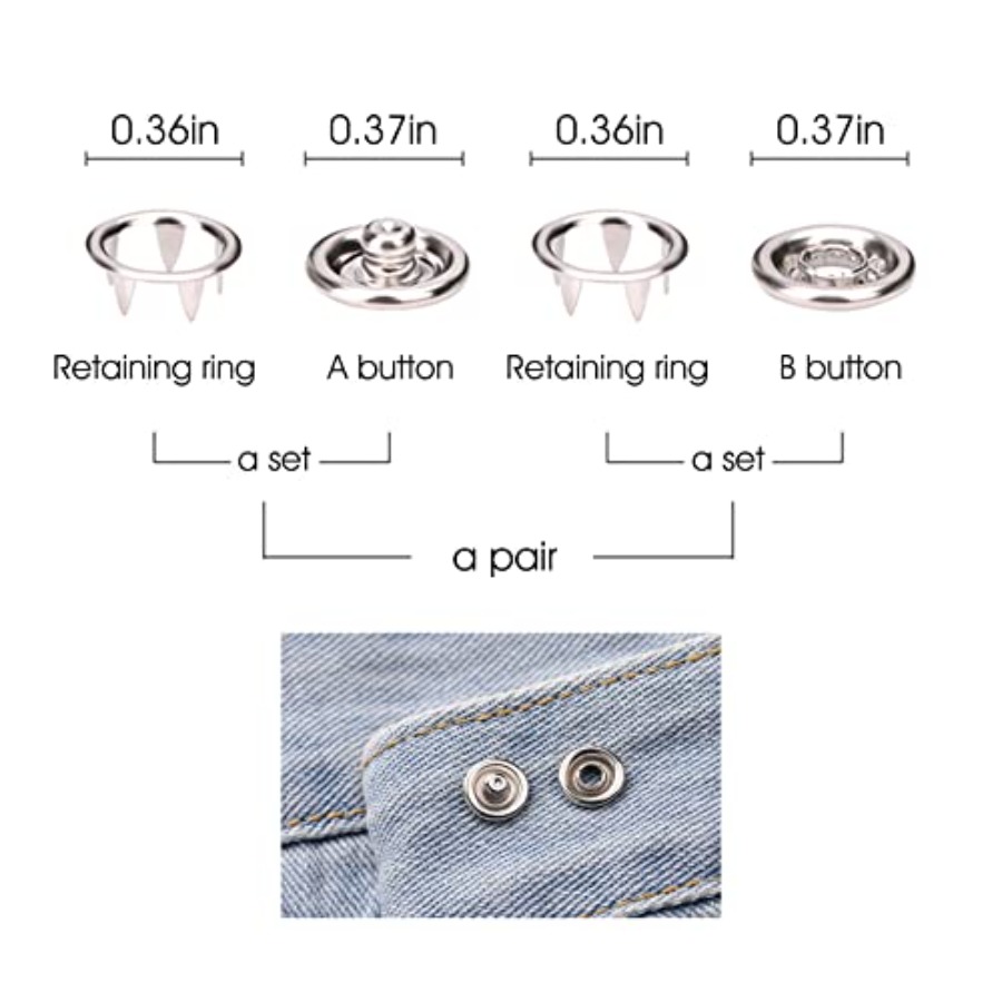 100 Sets Metal Snaps Buttons w – обзор и цена Snap Button Plier
