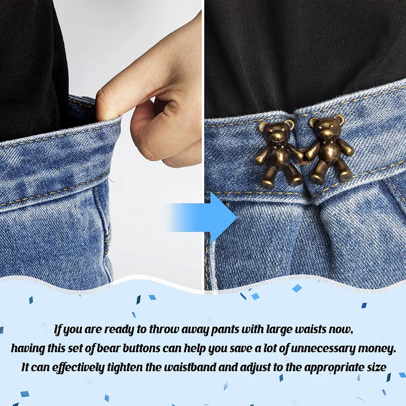 1Pair Cute Bear Jeans Button P – обзор и цена Button Hole Cutter