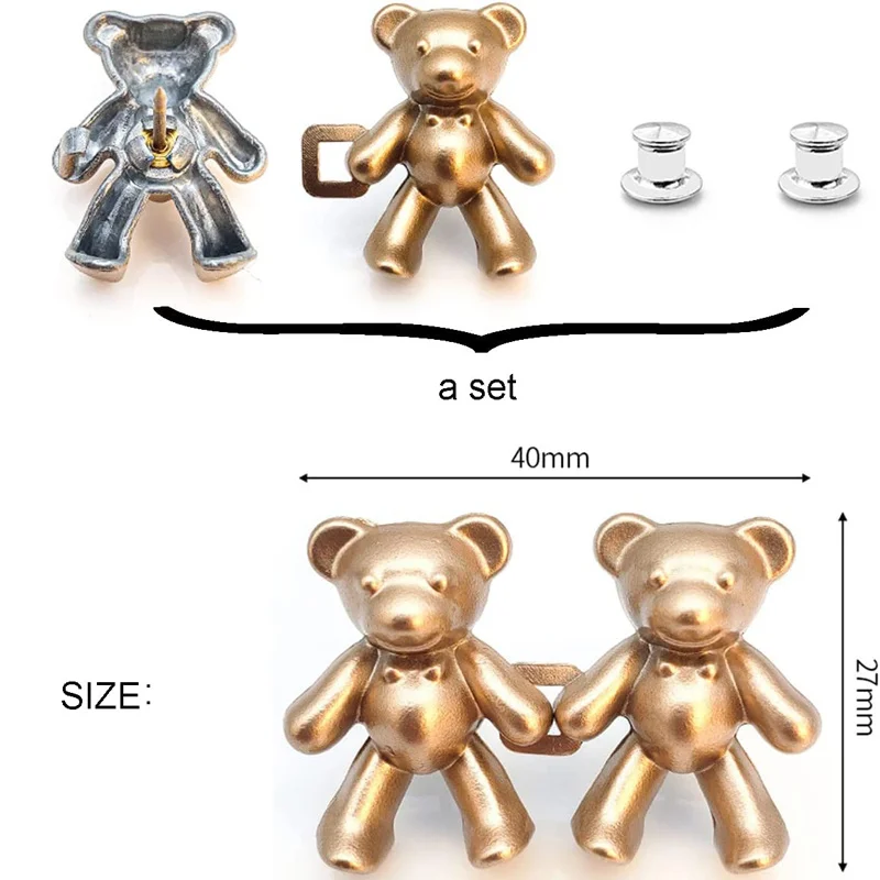1Pair Cute Bear Jeans Button P – обзор и цена Button Hole Cutter